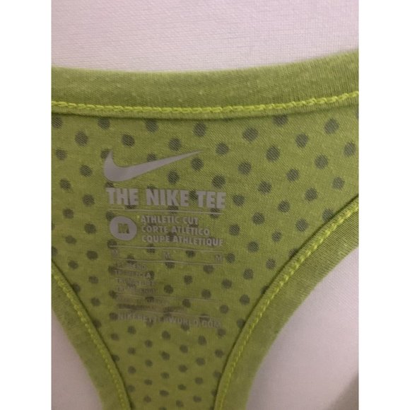 The Nike Tee Athletic Cut Women’s M Lime Tanktop Racerback Workout - Picture 3 of 6